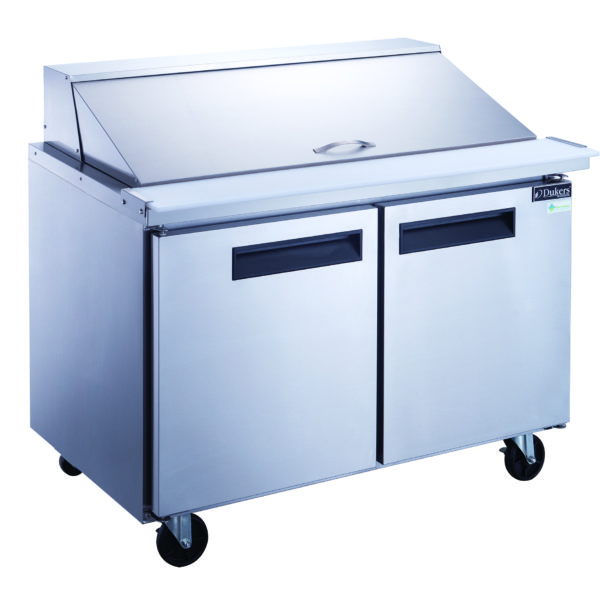 SANDWICH PREP TABLE (2 DOOR) 48 IN. 18 PAN MEGA TOP DUKERS